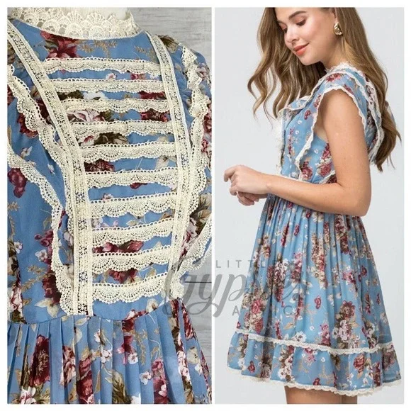 Entro Old Country Roses Farmhouse Mini Dress - Picture 5 of 12